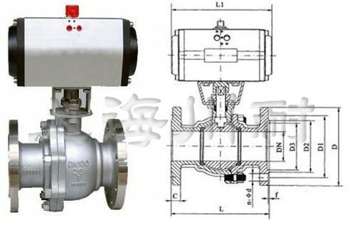 Q641PPL氣動高溫法蘭球閥結(jié)構(gòu)圖